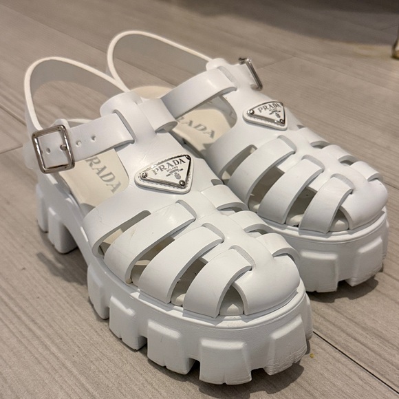 Prada Shoes - Prada Rubber Monolith sandals